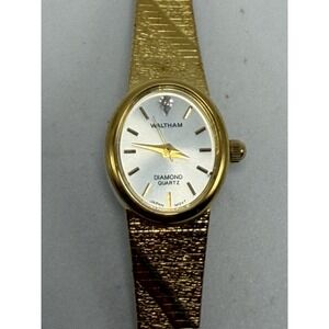 Waltham W022 New Battery Ladies Watch 16MM 7" Gold Tone